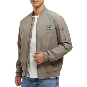 Blouson Bomber en Toile Tendance pour Homme – Couleur Unie, Personnalisable, Hiver Chaud, Respirant, Coupe-Vent, Fermeture Éclair, Style Urbain - Product Image 4