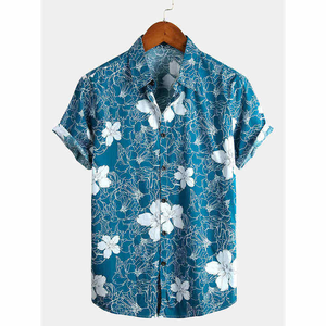 Camisa Hawaiana para Hombre de Alta Calidad, Tela de Viscosa Suave y Fluida, Camisa de Verano, Camisa Hawaiana para Hombre de Tela de Mezcla de Algodón Transpirable - Product Image 4