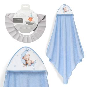 Toalla de Baño 1X1 MT. Mod Jirafa-Bicicleta+Gorro Azul, Artículos de Baño para Bebés - Product Image 1