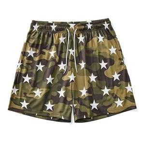 กางเกงขาสั้นตาข่ายสำหรับผู้ชายกางเกงขาสั้นผ้าโพลีเอสเตอร์แบบ100% และมีกระเป๋ากางเกงระบายเหงื่อระบายอากาศได้ดีฤดูร้อน - Product Image 2