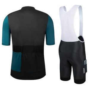 Pantalones cortos y mallas con pechera de Ciclismo de alta calidad Cómodos de secado rápido Diseño de manga corta de moda Nombre del equipo personalizado-Directo Pakistán - Product Image 2