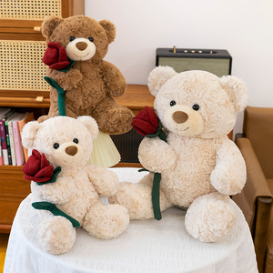 Ours en peluche kawaii de dessin animé, ours en peluche rose, ours en peluche pour enfants, <span class=keywords><strong>couple</strong></span> d'ours, poupée faite à la main, cadeau de fête, 25-60 cm - Product Image 3