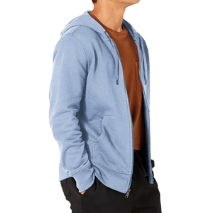 Sweat à capuche de haute qualité pour hommes Logo personnalisé Respirant Manches longues Basics Sweats à capuche en coton mélangé pour hommes - Product Image 4