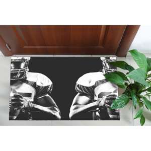 American Football Players Printed <b>Rug</b> - Sport Themed Bedroom Entryway Decor,Chenille <b>Rug</b> - Product Image 4