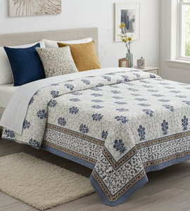 Sábana de Lujo 100% Algodón No Tejido, Tamaño King, Diseño de Rayas con Estampado Tradicional en Bloques Marrones, Resistente a las Arrugas, Moderna, Mediana - Product Image 4