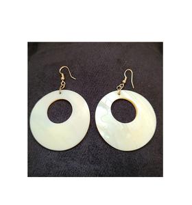 Pendientes de Aro de Resina Epoxi 100% Natural, Novedad, con Lámina Dorada, Regalo de Boda para Chicas, Símbolo Religioso Cristiano, Tamaño Personalizado - Product Image 5