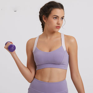 Soutien-gorge de sport ajustable à maintien moyen, sans coutures, antibactérien, respirant pour femme, idéal pour la gym, le yoga, la course, l'entraînement et le fitness, décolleté profond - Product Image 4