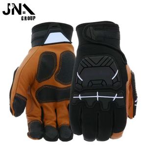 Gants de travail mécaniques renforcés résistants aux chocs robustes Protection des mains ignifuge et anti-coupure pour les travailleurs de la construction - Product Image 4