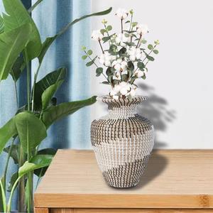 Meilleures ventes HNH Craft Vase rond en jonc de mer pour la maison, design moderne OEM, personnalisable, fait main du Vietnam, vente en gros, anniversaire - Product Image 5