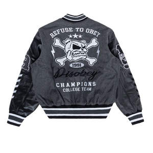 Ropa informal personalizada Chaquetas universitarias para hombres con cuello levantado Chaqueta de béisbol para hombres de calidad premium disponible en diferentes colores - Product Image 6