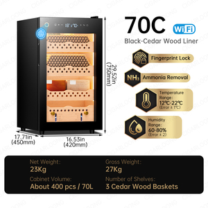 70C thiết kế mới Cigar Humidor Cigar tủ tủ lạnh Showcase Cooler tủ lạnh tủ đông tủ lạnh với wifi - Product Image 6