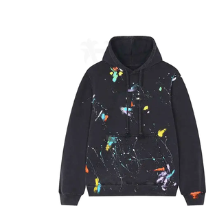 Venta al por mayor de encargo de alta calidad 500GSM 400GSM bordado Hooie lavado ácido de los hombres sudaderas con capucha sudaderas - Product Image 2