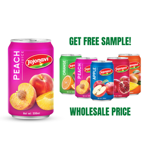 Natural <b>Peach</b> Juice 330ml 100% Juice <b>Fresh</b>-Squeezed JOJONAVI Canned Beverage 24 Cans Per Carton - Product Image 4