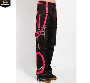 กางเกงขาบานผ้าคอตตอน100% โกธิคสำหรับผู้ชายสไตล์พังก์ร็อค - Product Image 4