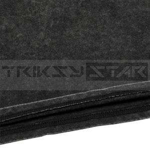 Camiseta de algodón orgánico de manga corta Vintage Unisex, Camiseta de cuello alto con estampado de logotipo personalizado, ropa de calle ecológica sólida - Product Image 3