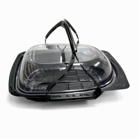 Emballage jetable pour poulet rôti avec couvercles perforés, conteneur pour dinde, boîte d'emballage pour sushi frais, boîte à gâteaux, fruits emballés
