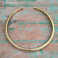 Collier ras du cou ajustable en laiton plaqué or, fait main, style bohème ethnique tribal, pour usage quotidien et fêtes, Winsome Art