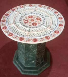 หินอ่อนฝังตกแต่งแบบกึ่งสำเร็จรูปโต๊ะหินเฟอร์นิเจอร์สำหรับห้องรับประทานอาหารเฟอร์นิเจอร์ห้องนั่งเล่นแบบดั้งเดิมที่ทันสมัย - Product Image 6