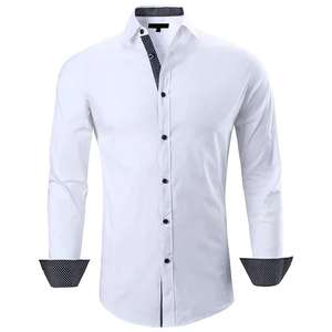 Uniforme formal de fibra de bambú de alta calidad al por mayor, camisa de oficina, vestido de hombre, camisa de hombre de negocios - Product Image 1