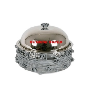 Stainless Steel Food Warmer High Quality Handmade Designer Casserole Kitchen Ware <b>Table</b> Top Hot Selling Luxury Metal Hotpot - Product Image 1