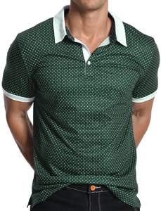 Camiseta Polo de Algodón de Alta Calidad para Hombre, Corte de Lujo, Versátil, Informal, Suave y de Talla Grande, Tejido de Punto Estampado - Product Image 3
