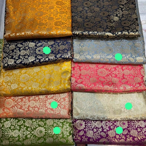 Tissu élégant de brocart de Jacquard de mélange de soie pour adapter la décoration à la maison et la quantité minimale de commande à la mode de fournisseur de B2B - Product Image 1