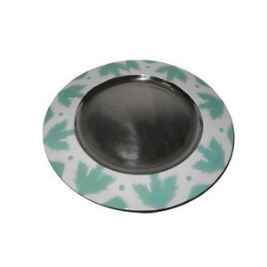 Assiettes de présentation rondes en acier inoxydable 304 couleur cuivre, vaisselle, centre de table pour Thanksgiving, assiette de service pour fruits argentée - Product Image 5