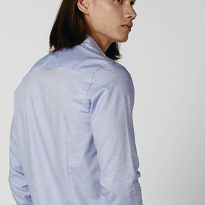 En Stock, nueva ropa de moda, camisa de gran tamaño para hombre, Camisa de algodón informal de manga larga de varios colores para hombre - Product Image 5