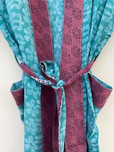 New Trendy Silk <b>Kimono</b> Robe Indian Silk Robe Crepe Silk <b>Kimono</b> - Product Image 3