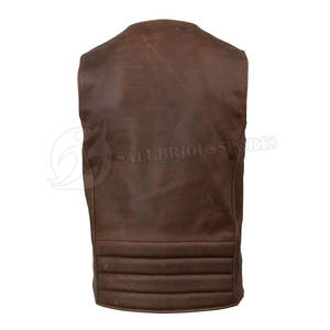 Chaleco de cuero elegante de alta calidad para hombre, último diseño, transpirable, informal, de invierno, con bolsillo, ligero, recién llegado - Product Image 2