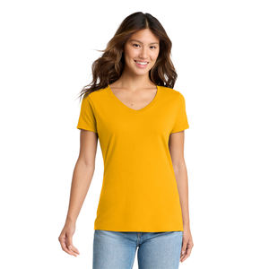 Womens V Neck T-<b>Shirt</b> Soft Cotton Fabric Casual Short Sleeve <b>Tee</b> OEM Custom Logo Apparel Supplier - Product Image 1