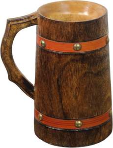 Tazas de Madera Artesanales Ecológicas TIMELESS CRAFT con Asa para Cerveza/Vino/Café/Té, Colores Personalizables, Logotipo, Diseño Moderno y Lujoso - Product Image 5