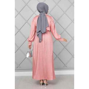 ชุดเดรสฮิญาบเอวยางยืด - Product Image 1