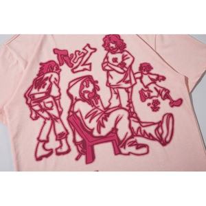 เสื้อยืดโอเวอร์ไซส์พิมพ์ลาย DTG สำหรับผู้ชายเสื้อยืดทรงครอปบ็อกซี่ฟิตสำหรับผู้ชายเสื้อสไตล์สตรีทแวร์ผ้าคอตตอนไหล่100% - Product Image 3