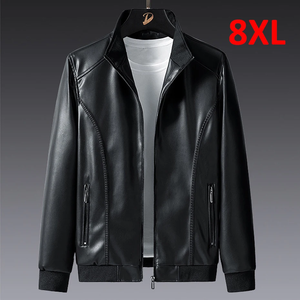 100% nouveau personnalisé hommes décontracté automne moto PU veste solide motif motard cuir manteaux fermeture éclair OEM Service disponible - Product Image 6