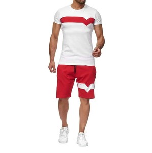Plain Wholesale t <b>Shirts</b> Short Set Sweat 2 Piece Set <b>Mens</b> t <b>Shirt</b> and Shorts Sets 100% Cotton Breathable <b>Men</b> Tshirt - Product Image 6