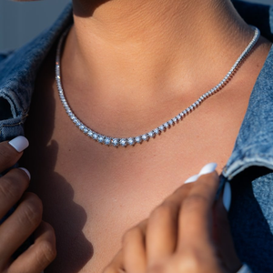 Top Selling 10k/14k/18k Solid <b>Gold</b> 5 Pointer VVS Lab Grown CVD Diamond Hip Hop Style IGI Certified Unisex Tennis <b>Chain</b> - Product Image 3