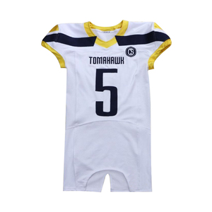 Camiseta de fútbol americano personalizada para jóvenes, tela de poliéster transpirable, blanco, corto, de talla grande, sublimación, fabricado en Pakistán - Product Image 1