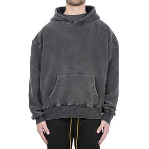Sweat à capuche Vintage Stone Acid Wash pour hommes de haute qualité Logo personnalisé Meilleure vente pour l'hiver Prix raisonnable Lettre anti-rétrécissement - Product Image 6