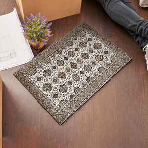 Vintage Pattern Printed <b>Rug</b>, Beige Turkish Vintage Style Non Slip,Luxury Velvet <b>Rug</b> - Product Image 3