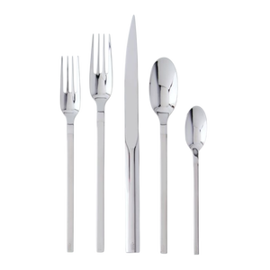 Couverts modernes en acier inoxydable couverts de restaurant comprenant des cuillères en argent fourchettes couteaux - Product Image 3