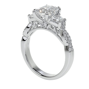 ชุดแหวนแต่งงานผู้หญิงสีโรสโกลด์14K แหวนหมั้นเพชรปลูกในห้องแล็บสุดหรูปาร์ตี้ที่ได้รับการรับรองมาตรฐาน IGI - Product Image 3