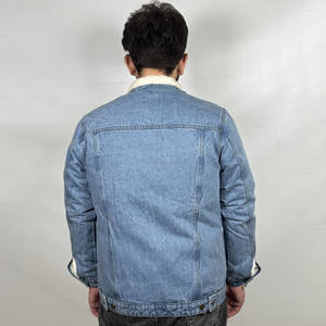 แจ็กเก็ตยีนส์สำหรับผู้ชายแจ็กเก็ตยีนส์สำหรับผู้ชายแจ็กเก็ตผ้าเดนิมผ้าฝ้าย100% แบบธรรมดาซักได้ตามต้องการ - Product Image 3