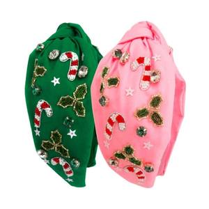 Diadema Artesanal Multicolor para Mujer JAUNTY, Tela Suave con Bordado, Piedras y Cuentas, Estilo Europeo Americano, Resistente y Duradera - Product Image 4