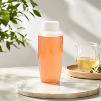 Botellas de PET Transparentes Personalizadas de 500 ml (16 oz) para Bebidas, con Tapas de Rosca y Serigrafía, para Jugo, Té, Bebidas Frías y Agua