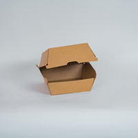 Boîte alimentaire en papier ondulé robuste Emballage à emporter biodégradable Conteneur de hamburger jetable pour restaurants et cafés