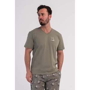 Conjunto de Pijama Corto con Cuello en V para Hombre CEPLI ERKEK P.SUPREM XXL - HAKI - HAKI - Product Image 2