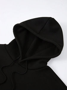 Sudadera con capucha de algodón 100% para hombre, forro polar térmico con estampado de logotipo personalizado, cómoda para la temporada de invierno - Product Image 6