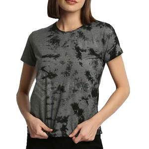 Contraste Trim Última moda Nuevo diseño Sublimación Camiseta Ropa de calle Logotipo impreso personalizado Mujeres Sublimación Camisetas - Product Image 1