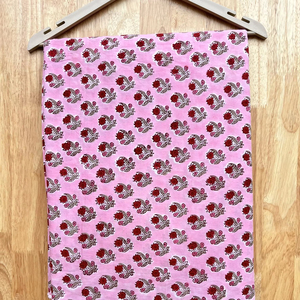 Manufacture Floral Hand Block Printed 100% Cotton Fabric Manufacture Fabric by Yard Block Printed Cotton Fabric - Product Image 1